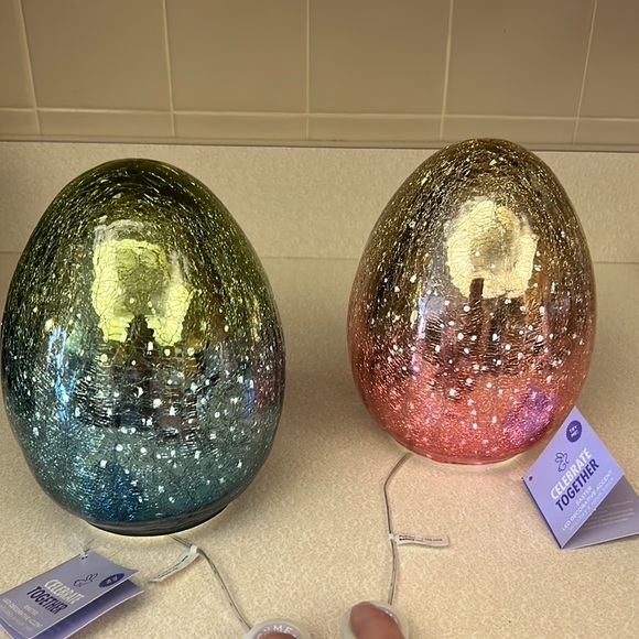 Celebrate Together Easter LED Large Ombre Glass Egg Table...
